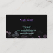 ホログラフィックメイドクリーニングサービスきらめくシック 名刺 (裏面)