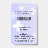 ホログラフィックメディカル3Dカドゥセウス白十字写真 バッジ (裏面)