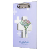 ホログラフィックメディカル3Dカドゥセウス白十字 クリップボード (左)