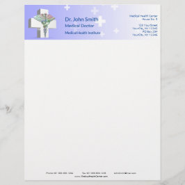 ホログラフィックメディカル3Dカドゥセウス白十字 レターヘッド