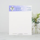 ホログラフィックメディカル3Dカドゥセウス白十字 レターヘッド (スタンド正面)