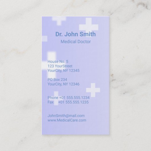 ホログラフィックメディカル3Dカドゥセウス白十字 名刺 (裏面)