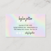 ホログラフィックメーカはっきりしたーアーティスト署名スクリプト 名刺 (裏面)