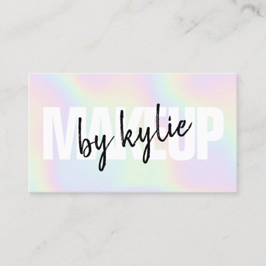 ホログラフィックメーカはっきりしたーアーティスト署名スクリプト 名刺 (正面)