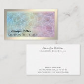 ホログラフィックモザイクの豪華な光沢 名刺 (正面/裏面)