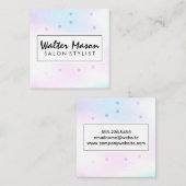 ホログラフィックモザイク幾何学模様 スクエア名刺 (正面/裏面)