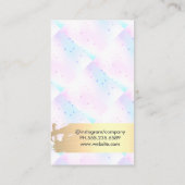 ホログラフィックモザイク幾何学模様 |メタリック金ゴールド 名刺 (裏面)