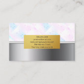 ホログラフィックモザイク幾何学模様 |メタリック 名刺 (裏面)