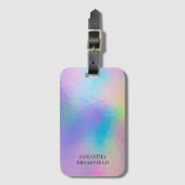 ホログラフィックモノグラムモダン虹彩降下トラベル ラゲッジタグ (正面縦)