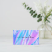 ホログラフィックユニコーンキラキラしたホロのメイクアップ 名刺 (スタンド正面)