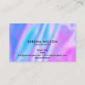 ホログラフィックユニコーンキラキラしたホロのメイクアップ 名刺 (裏面)