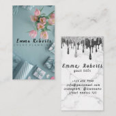 ホログラフィックユニコーングリッタードリップ美しいサロン 名刺 (正面/裏面)