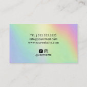 ホログラフィックユニコーングリッタードリップ美しい写真 名刺 (裏面)