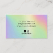 ホログラフィックユニコーングリッターモダンサロンスパ 名刺 (裏面)