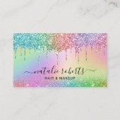 ホログラフィックユニコーングリッターモダンサロンスパ 名刺 (正面)