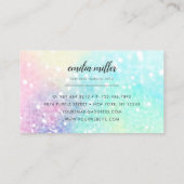 ホログラフィックユニコーンメイクアップヘアグリッターグラム 名刺 (裏面)