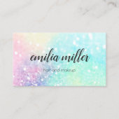 ホログラフィックユニコーンメイクアップヘアグリッターグラム 名刺 (正面)