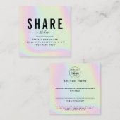 ホログラフィックユニコーンレインボーアドロゴ&ブランド名 紹介カード (正面/裏面)