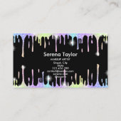 ホログラフィックユニコーン化粧まぶしグリッター乾燥 名刺 (裏面)