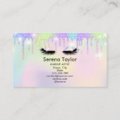 ホログラフィックユニコーン化粧まぶしグリッター乾燥 名刺 (裏面)