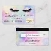 ホログラフィックユニコーン水の色まぶし目メイク 名刺 (正面/裏面)