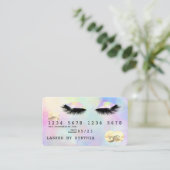 ホログラフィックユニコーン水の色まぶし目メイク 名刺 (スタンド正面)