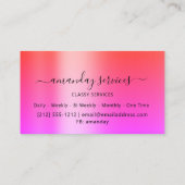 ホログラフィックユニコーン金ゴールドシリンジボトックスB12スパ 名刺 (裏面)