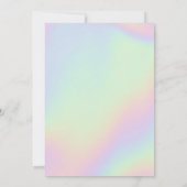 ホログラフィックユニコーン&レインボーバースデーパーティー 招待状 (裏面)