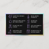 ホログラフィックラッシュアフターケアカード 名刺 (裏面)