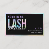 ホログラフィックラッシュアフターケアカード 名刺 (正面)