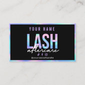 ホログラフィックラッシュアフターケアカード 名刺 (正面)