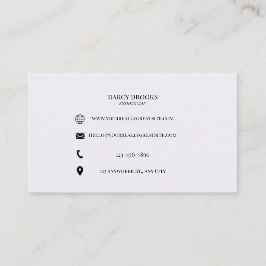 ホログラフィックラッシュエステティシャンラッシュテック 名刺 (裏面)