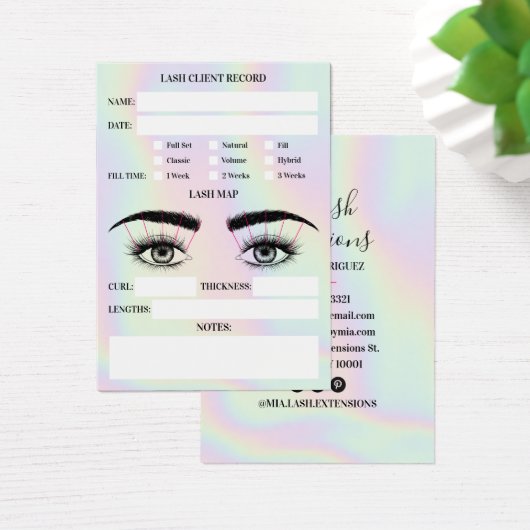 ホログラフィックラッシュクライアントのまつ毛の拡張子を記録 (デスク)