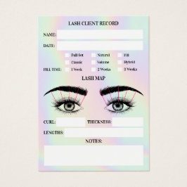 ホログラフィックラッシュクライアントのまつ毛の拡張子を記録