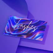 ホログラフィックラッシュメイクアップアーティスト美しいサロン 名刺