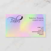 ホログラフィックラッシュ美しいメイクアップアーティストHolo Foil 名刺 (裏面)