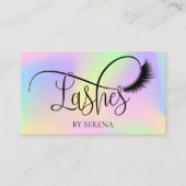 ホログラフィックラッシュ美しいメイクアップアーティストHolo Foil 名刺 (正面)