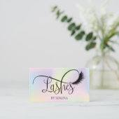 ホログラフィックラッシュ美しいメイクアップアーティストHolo Foil 名刺 (スタンド正面)