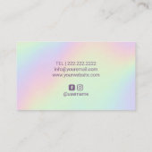 ホログラフィックラッシュ&ブローズメイクアップアーティストサロン 名刺 (裏面)