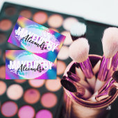 ホログラフィックリップグリッターメイクアップアーティスト美しい 名刺