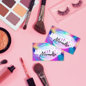 ホログラフィックリップグリッターメイクアップアーティスト美しい 名刺