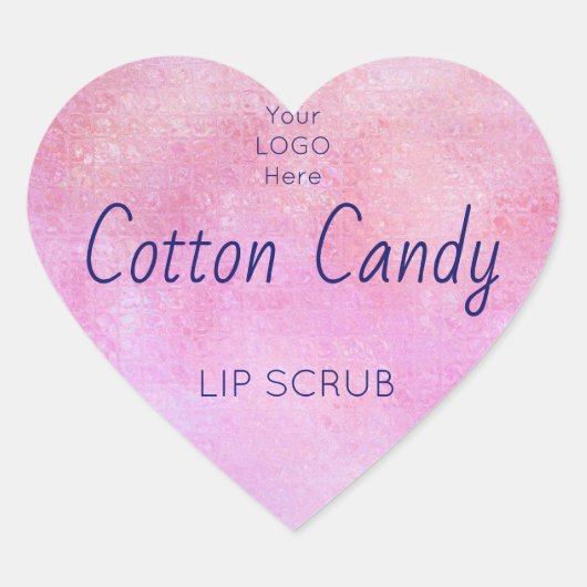 ホログラフィックリップスクラブ製品ラベル ハートシール (正面)