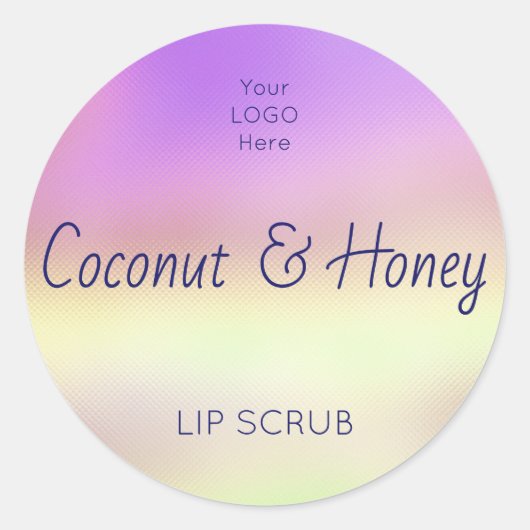 ホログラフィックリップスクラブ製品ラベル ラウンドシール (正面)