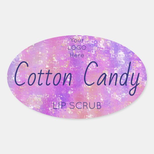 ホログラフィックリップスクラブ製品ラベル 楕円形シール (正面)