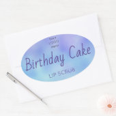 ホログラフィックリップスクラブ製品ラベル 楕円形シール (封筒)