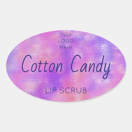 ホログラフィックリップスクラブ製品ラベル 楕円形シール (正面)