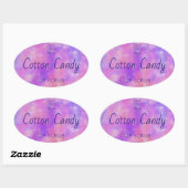 ホログラフィックリップスクラブ製品ラベル 楕円形シール (シート)