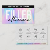 ホログラフィックリップフィラーボトックスアフターケア指示 名刺 (正面/裏面)