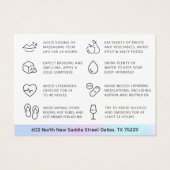 ホログラフィックリップフィラー・アフターケア・インストラクション・カード (裏面)