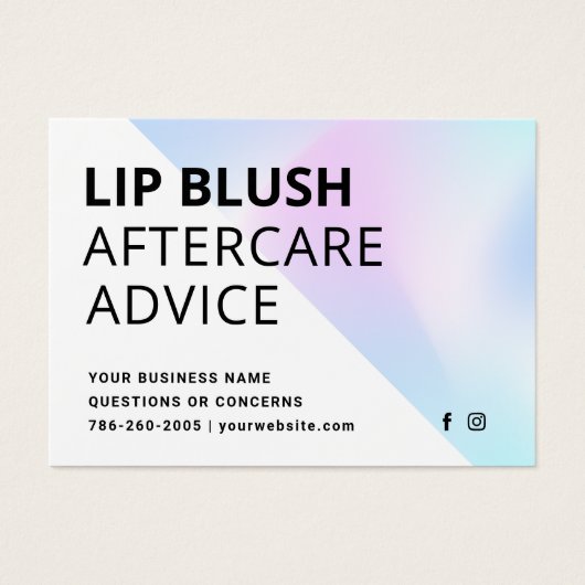 ホログラフィックリップ赤面タトゥー気にアフターカード (正面)